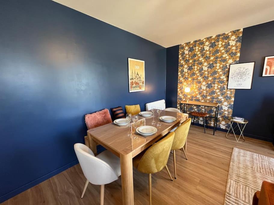 Dahlia, Appt Cosy Avec Parking Et Balcon Apartment Caen Bagian luar foto